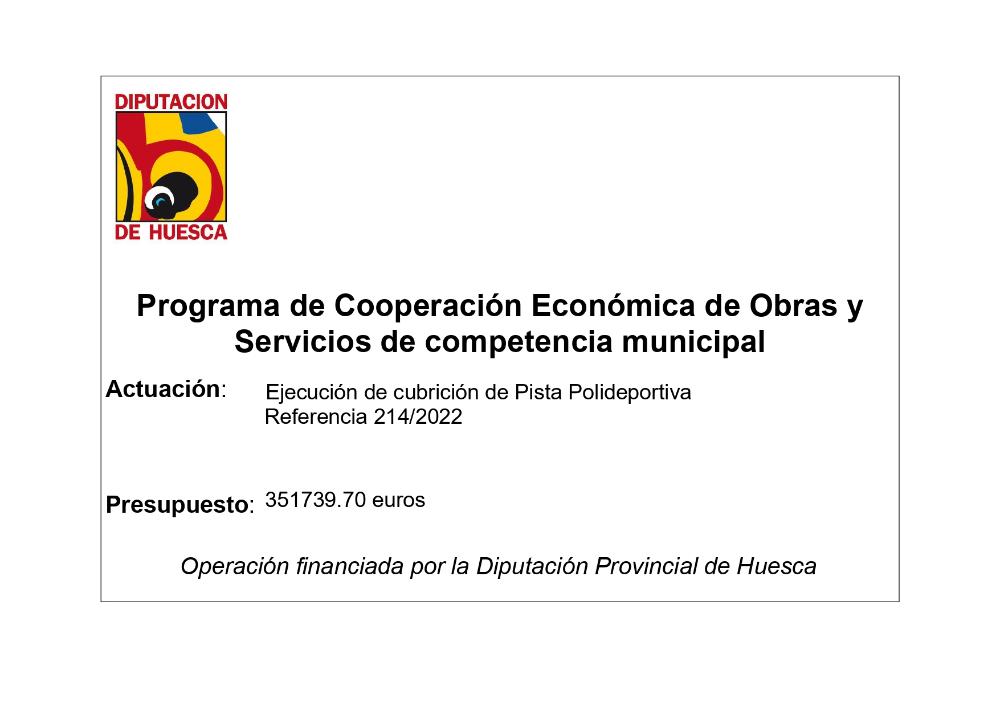 Imagen Ejecución de cubrición de pista polideportiva
