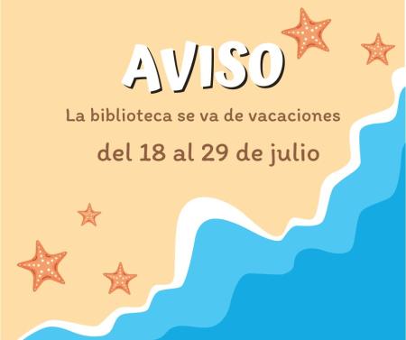 Imagen Vacaciones de la biblioteca